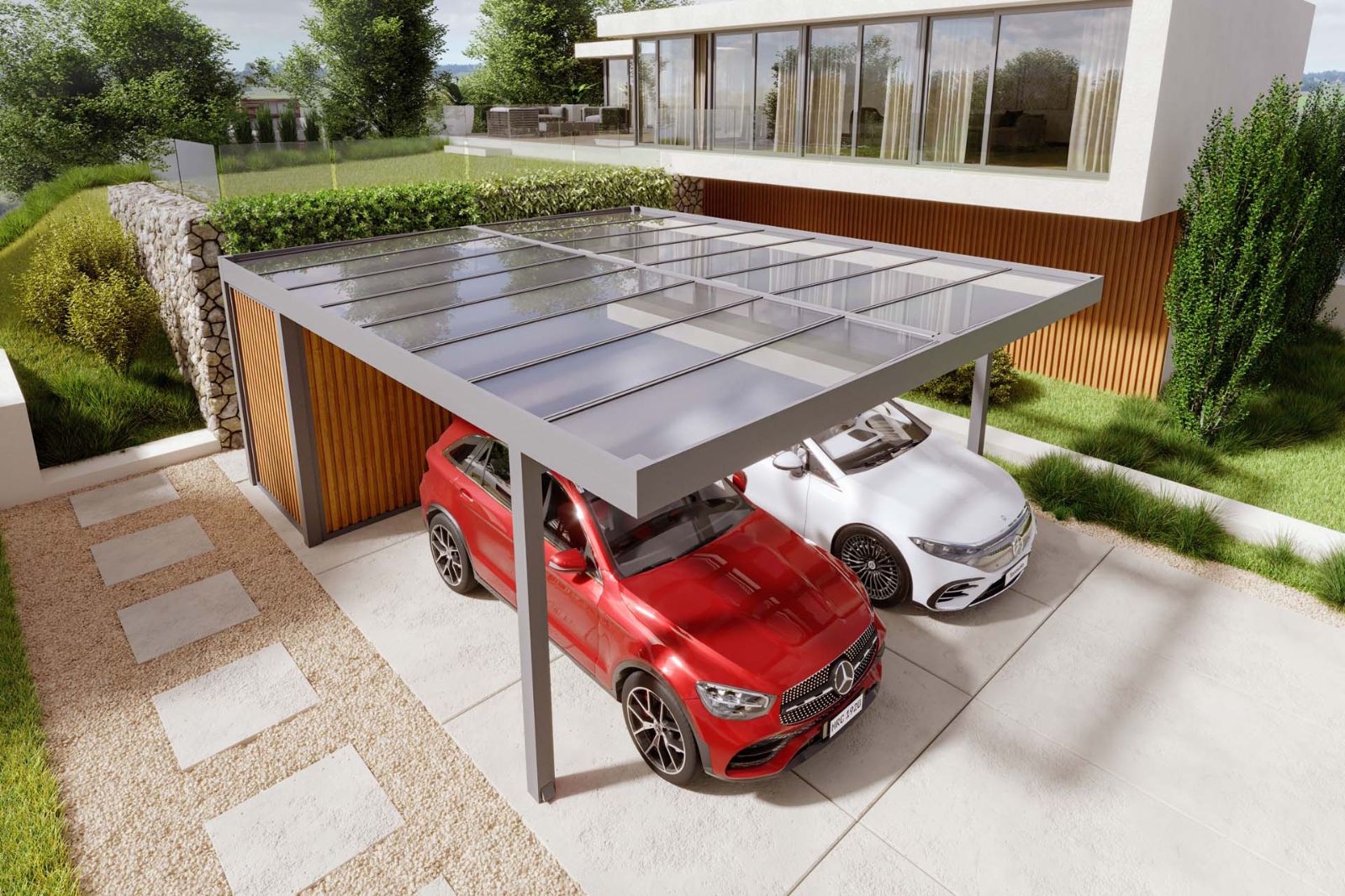 <p>Design personnalis&eacute; pour votre carport ext&eacute;rieur</p>
