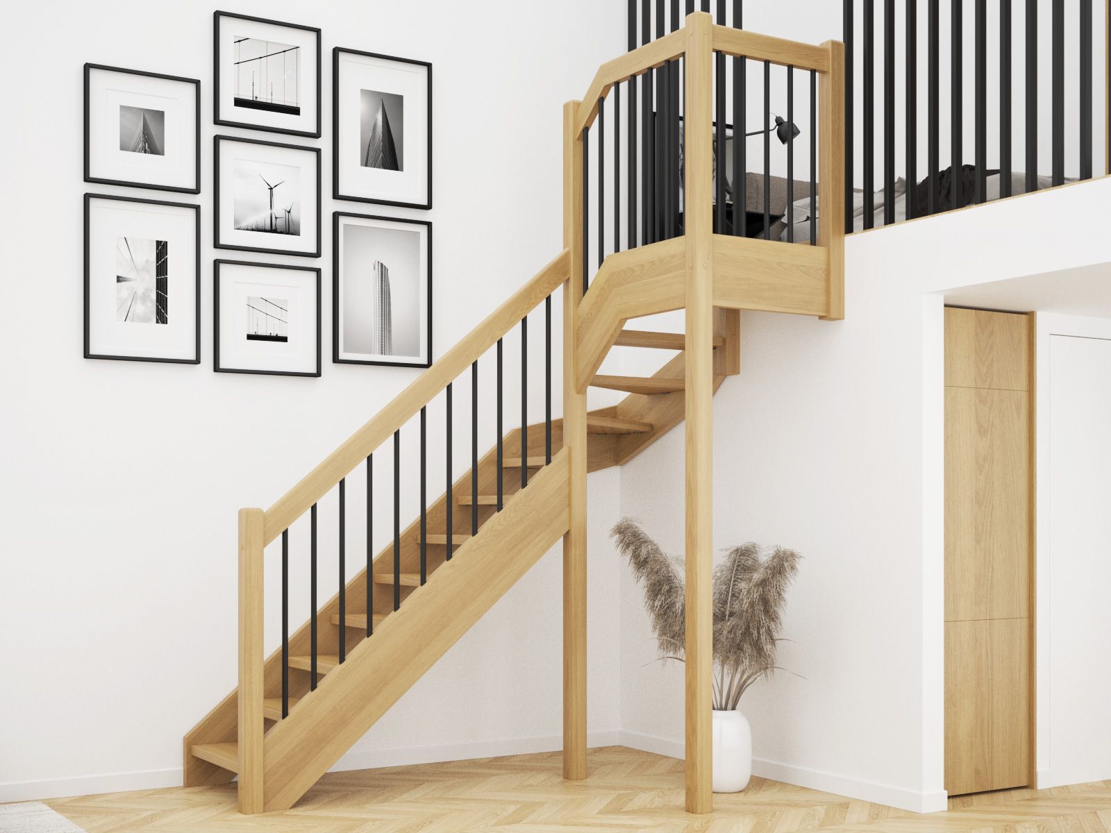 Futura est un escalier dont la ligne est élégante et droite.