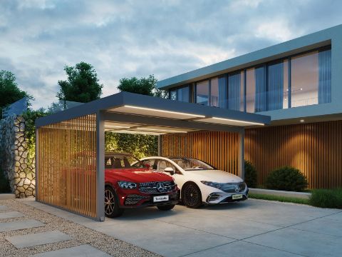 Carport moderne au Luxembourg : protection, design et solutions intelligentes pour votre habitation