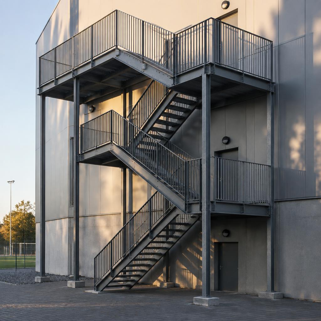 Escalier de secours pour une salle de sport